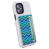 1 or 2 Card Slot Wallet Adhesive AddOn, Paper Leather, Blue And Green Waves | AddOns | iCoverLover.com.au