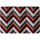 1 or 2 Card Slot Wallet Adhesive AddOn, Paper Leather, Black Brown Red ZigZag | AddOns | iCoverLover.com.au