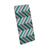 2 Card Slots Wallet Adhesive AddOn, Paper Leather, Blue And Grey Zigzag | AddOns | iCoverLover.com.au