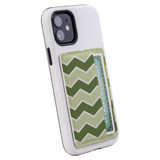 1 or 2 Card Slot Wallet Adhesive AddOn, Paper Leather, Green ZigZag | AddOns | iCoverLover.com.au