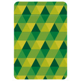 1 or 2 Card Slot Wallet Adhesive AddOn, Paper Leather, Green And Yellow Triangles | AddOns | iCoverLover.com.au
