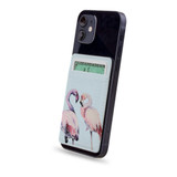 1 or 2 Card Slot Wallet Adhesive AddOn, Paper Leather, Flamingo Couple | AddOns | iCoverLover.com.au