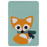 1 or 2 Card Slot Wallet Adhesive AddOn, Paper Leather, Cute Brown Fox | AddOns | iCoverLover.com.au