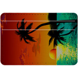 1 or 2 Card Slot Wallet Adhesive AddOn, Paper Leather, Palm Tree Sunset | AddOns | iCoverLover.com.au