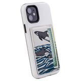 1 or 2 Card Slot Wallet Adhesive AddOn, Paper Leather, Orcas | AddOns | iCoverLover.com.au