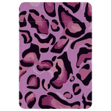 1 or 2 Card Slot Wallet Adhesive AddOn, Paper Leather, Magenta Leopard Pattern | AddOns | iCoverLover.com.au