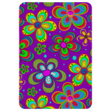 1 or 2 Card Slot Wallet Adhesive AddOn, Paper Leather, Purple Floral Design | AddOns | iCoverLover.com.au