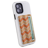 1 or 2 Card Slot Wallet Adhesive AddOn, Paper Leather, ZigZag Salmon | AddOns | iCoverLover.com.au