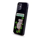 1 or 2 Card Slot Wallet Adhesive AddOn, Paper Leather, Koala Illustration | AddOns | iCoverLover.com.au