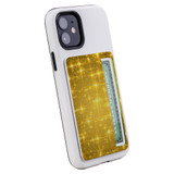 1 or 2 Card Slot Wallet Adhesive AddOn, Paper Leather, Golden Sparkles | AddOns | iCoverLover.com.au