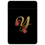 1 or 2 Card Slot Wallet Adhesive AddOn, Paper Leather, Embellished Letter Y | AddOns | iCoverLover.com.au