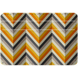 2 Card Slots Wallet Adhesive AddOn, Paper Leather, Zigzag Left Right Yellow | AddOns | iCoverLover.com.au