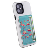 1 or 2 Card Slot Wallet Adhesive AddOn, Paper Leather, Flamingoes | AddOns | iCoverLover.com.au