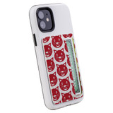 1 or 2 Card Slot Wallet Adhesive AddOn, Paper Leather, Red Cats | AddOns | iCoverLover.com.au