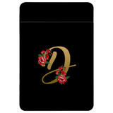 1 or 2 Card Slot Wallet Adhesive AddOn, Paper Leather, Embellished Letter D | AddOns | iCoverLover.com.au