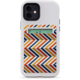 1 or 2 Card Slot Wallet Adhesive AddOn, Paper Leather, Left To Right Colourful ZigZag | AddOns | iCoverLover.com.au