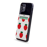 1 or 2 Card Slot Wallet Adhesive AddOn, Paper Leather, Strawberries | AddOns | iCoverLover.com.au