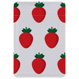 1 or 2 Card Slot Wallet Adhesive AddOn, Paper Leather, Strawberries | AddOns | iCoverLover.com.au