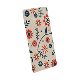 1 or 2 Card Slot Wallet Adhesive AddOn, Paper Leather, Orange And Blue Flowers | AddOns | iCoverLover.com.au