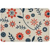 1 or 2 Card Slot Wallet Adhesive AddOn, Paper Leather, Orange And Blue Flowers | AddOns | iCoverLover.com.au