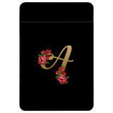 1 or 2 Card Slot Wallet Adhesive AddOn, Paper Leather, Embellished Letter A | AddOns | iCoverLover.com.au