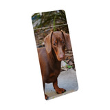 1 or 2 Card Slot Wallet Adhesive AddOn, Paper Leather, Tan Daschund | AddOns | iCoverLover.com.au
