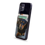 1 or 2 Card Slot Wallet Adhesive AddOn, Paper Leather, Black N Tan Daschund | AddOns | iCoverLover.com.au