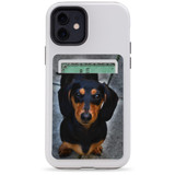 1 or 2 Card Slot Wallet Adhesive AddOn, Paper Leather, Dachshund Portrait | AddOns | iCoverLover.com.au