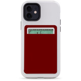 1 or 2 Card Slot Wallet Adhesive AddOn, Paper Leather, Maroon Red | AddOns | iCoverLover.com.au