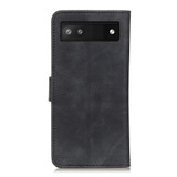 For Google Pixel 7a Case, Retro PU Leather Wallet Folio Cover, Stand, Black | Wallet Cases | iCoverLover.com.au