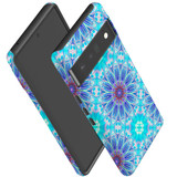 For Google Pixel 7, 6 Pro Case Tough Protective Cover Psychedelic Blues