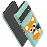 For Google Pixel 7, 6 Pro Case Tough Protective Cover Cute Brown Fox