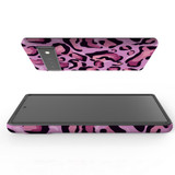 For Google Pixel 7, 6 Pro Case Tough Protective Cover Magenta Leopard Pattern