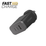 OtterBox Premium Pro Fast Charge, 3 Port GaN Wall Charger 72W (USB-C 30W x 2 + USB-A 12W) | iCoverLover.com.au
