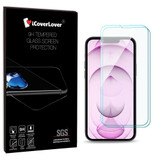 iCoverLover For iPhone 13 Case & [2-Pack] Tempered Glass Screen Protectors, Clear