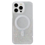 For iPhone 15 Plus Case, Compatible with MagSafe Clear Hybrid TPU Cover with Sparkling Glitter Finish, White | iCoverLover Australia