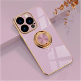 For iPhone 15 Pro Max, 15 Pro, 15 Plus, 15 Case, Electroplated Cover, Kickstand Ring Holder, Purple | iCoverLover