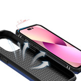For iPhone 15 Series Case, Protective, Slide Camera Cover, Holder, Blue | iCoverLover