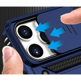 For iPhone 15 Series Case, Protective, Slide Camera Cover, Holder, Blue | iCoverLover