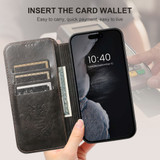 For iPhone 15 Pro Max, 15 Pro, 15 Plus, 15 Wallet Case, Compatible with MagSafe, Black | iCoverLover