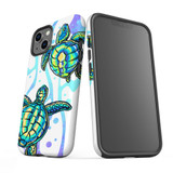 For iPhone 14 Pro Max/14 Pro/14 and older Case, Protective Cover, Swimming Turtles | Shockproof Cases | iCoverLover.com.au
