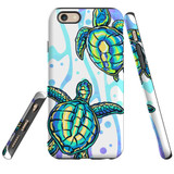 For iPhone 6 & 6S Case Tough Protective Cover, Swimming Turtles