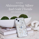 Case-Mate MagSafe Case for iPhone 15 Series, Floral Gems, Gold | iCoverLover