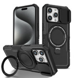 For iPhone 15 Pro Max, 15 Pro, 15 Case, MagSafe Compatible, Sliding Cam Shield & Holder, Protective Cover, Black | iCoverLover Australia