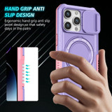 For iPhone 15 Pro Max, 15 Pro, 15 Case, MagSafe Compatible, Sliding Cam Shield & Holder, Protective Cover, Pink Purple | iCoverLover Australia