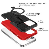 For iPhone 15 Pro Max, 15 Pro, 15 Case, MagSafe Compatible, Sliding Cam Shield & Holder, Protective Cover, Black Red | iCoverLover Australia