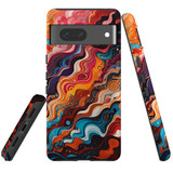 For Google Pixel 7, 6 Pro, 6, 5 Case, Waves Of The Sun | Protective Cases | iCoverLover.com.au