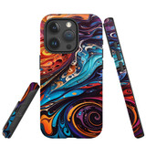 For iPhone Case, Tough Back Cover, Swirling Paint | iCoverLover