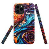 For iPhone 12 Pro/12 Tough Protective Case, Swirling Paint | Protective Covers | iCoverLover Australia