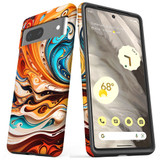For Google Pixel 7, 6 Pro/6, 5/4a 5G, 4a, 4 XL, 4/3 XL, 3 Case, Swirling Gold | iCoverLover